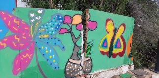 El temporal derriba el muro de un colegio en La Palma del Condado