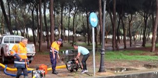 El temporal deja este lunes una decena de incidencias en los en municipios costeros onubenses