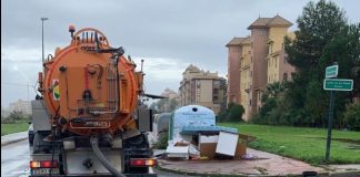 Ayamonte mantiene activos los servicios para restablecer la normalidad tras las lluvias de la pasada madrugada