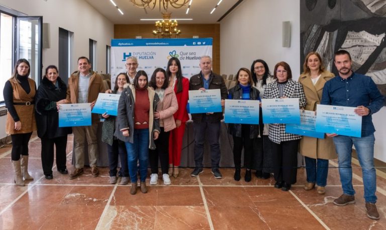 Diputación reconoce la labor de 8 asociaciones subvencionadas para realizar proyectos en la provincia onubense
