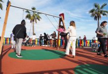 Punta del Moral cuenta desde este lunes con una nueva área recreativa y con parque biosaludable