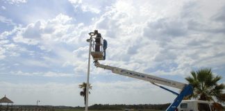 La Rivera de Cartaya cuenta con nuevo sistema de iluminación