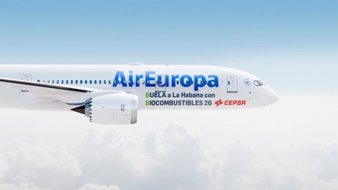 Air Europa volará a La Habana con biocombustibles de segunda generación de Cepsa