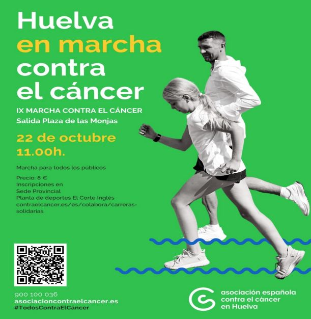 La capital se convertirá el próximo 22 de octubre en marea verde de solidaridad gracias a ‘Huelva marcha contra el cáncer’