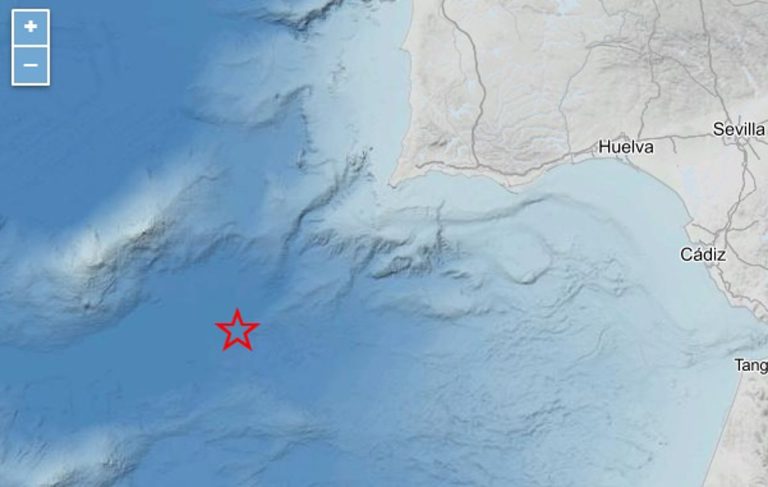 Registrado un nuevo terremoto de magnitud 4,3 próximo a la Costa de Huelva