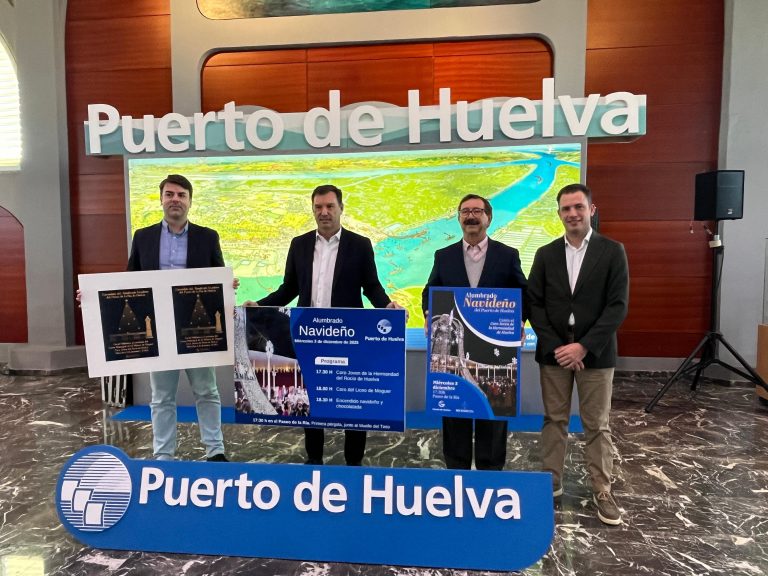 El Puerto de Huelva inaugura su iluminación navideña el día 3 en el Paseo de la Ría