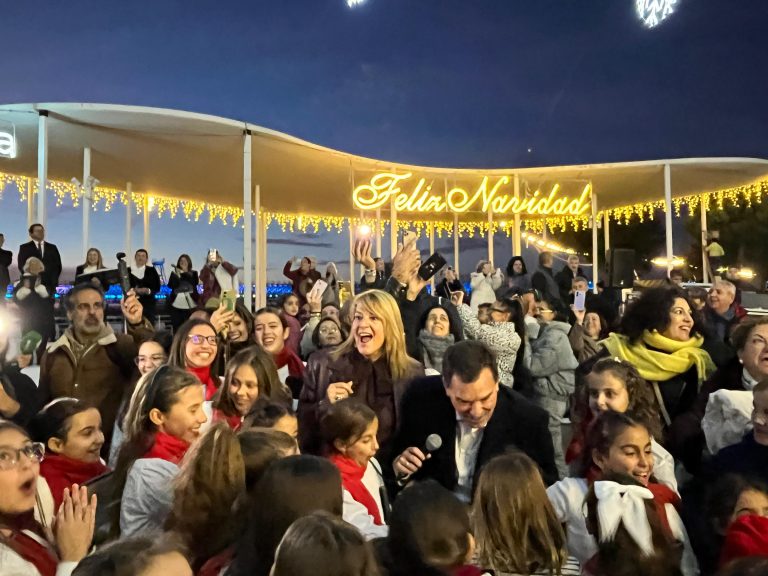 El Puerto de Huelva ilumina cinco kilómetros de la ciudad con más de 450.000 luces tipo led