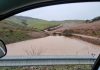 Cortada al tráfico la carretera de Zufre por las fuertes precipitaciones acumuladas