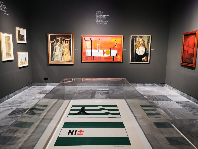 El Museo de Huelva expone las versiones de José Caballero de la bandera de Andalucía