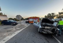 Heridas varias personas en un accidente de tráfico en Cartaya