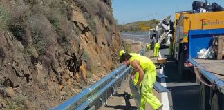 La Junta destina cerca de un millón de euros a renovar la señalización y las barreras de seguridad de las carreteras de Huelva Señalización carreteras A-476