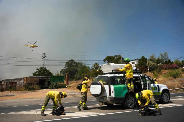 Más de 400 efectivos trabajan en el incendio de Castillejos