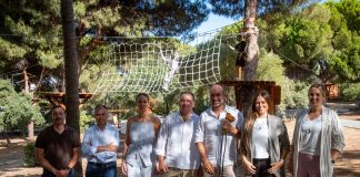 La Diputación inaugura el nuevo parque de aventura y tirolinas de La Rábida