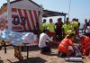 Simulacro de rescate acuático en Mazagón