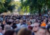 Miles de onubenses acompañan a Virgen de la Cinta en su tradicional bajada a La Merced Bajada de la Cinta