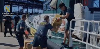 Intervienen 800 kilos de cocaína tras una persecución en Punta Umbría Cocaina