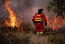 Moreno ve «un paso esperanzador» en la evolución del incendio de Niebla